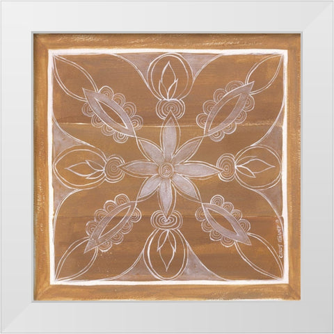 Tile I White Modern Wood Framed Art Print by Shamp, Cindy