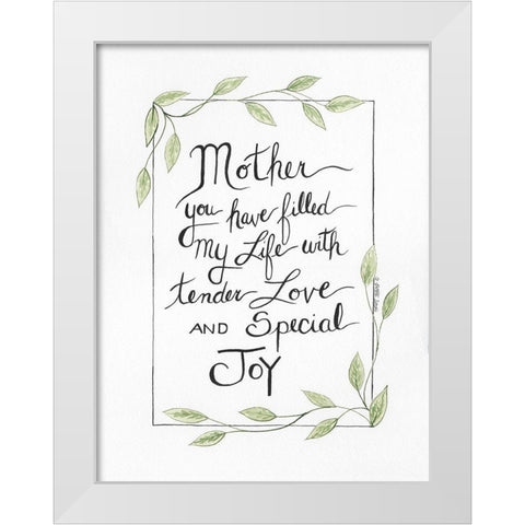 Special Joy White Modern Wood Framed Art Print by Shamp, Cindy