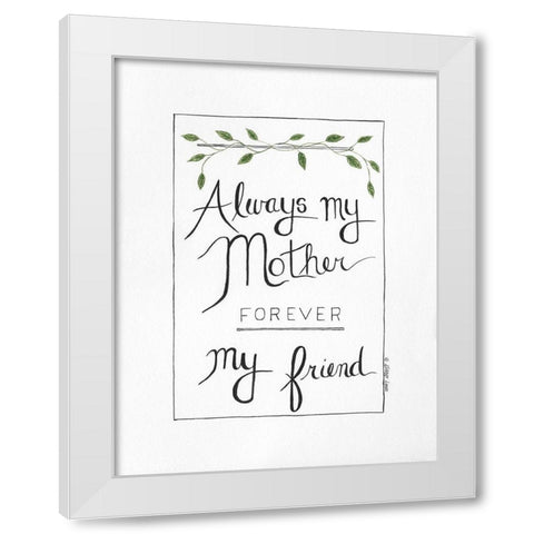 Forever Friend White Modern Wood Framed Art Print by Shamp, Cindy