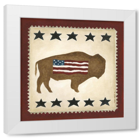 American Buffalo White Modern Wood Framed Art Print by Shamp, Cindy