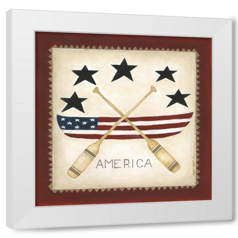 American Canoe White Modern Wood Framed Art Print by Shamp, Cindy
