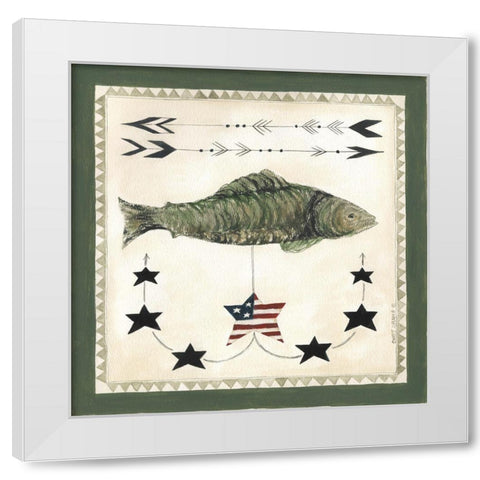 Catch of the Day White Modern Wood Framed Art Print by Shamp, Cindy