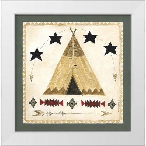 Teepee White Modern Wood Framed Art Print by Shamp, Cindy