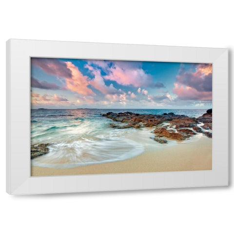 Peace White Modern Wood Framed Art Print by Frates, Dennis