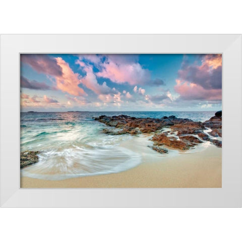 Peace White Modern Wood Framed Art Print by Frates, Dennis