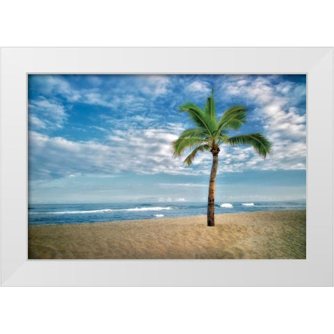 Blue and Green White Modern Wood Framed Art Print by Frates, Dennis