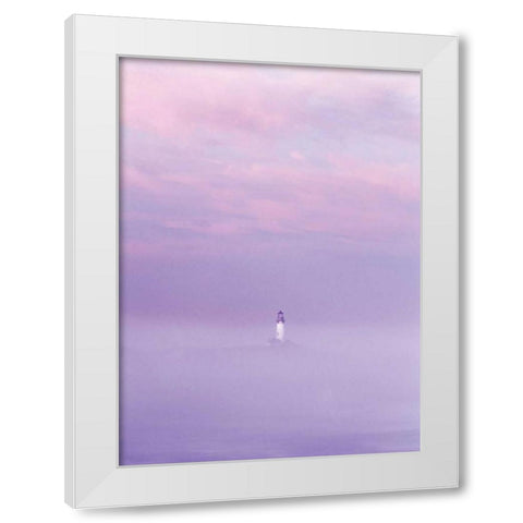 Beacon White Modern Wood Framed Art Print by Frates, Dennis