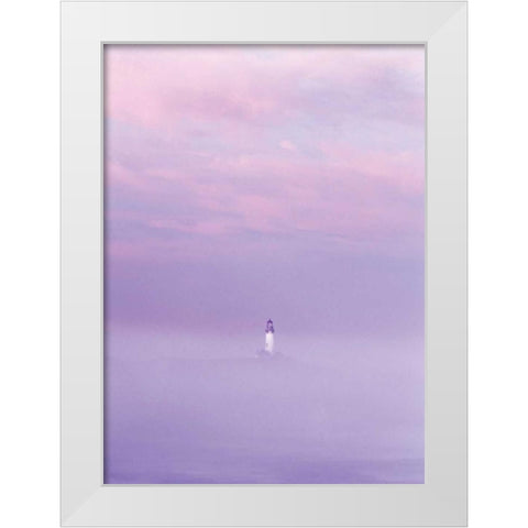 Beacon White Modern Wood Framed Art Print by Frates, Dennis