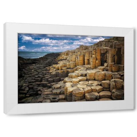 Brick Beach White Modern Wood Framed Art Print by Frates, Dennis