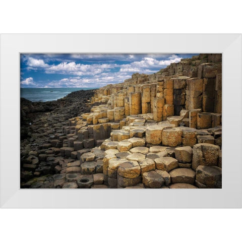 Brick Beach White Modern Wood Framed Art Print by Frates, Dennis