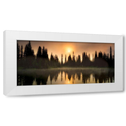Sunset Bliss White Modern Wood Framed Art Print by Frates, Dennis