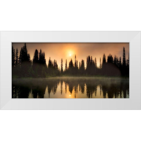 Sunset Bliss White Modern Wood Framed Art Print by Frates, Dennis
