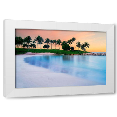 Sweet Serene White Modern Wood Framed Art Print by Frates, Dennis