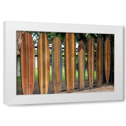 Line Up White Modern Wood Framed Art Print by Frates, Dennis