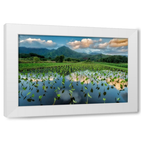 Emerald Landscape White Modern Wood Framed Art Print by Frates, Dennis