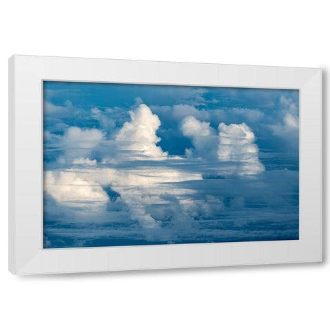 In the Clouds White Modern Wood Framed Art Print by Frates, Dennis
