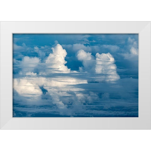 In the Clouds White Modern Wood Framed Art Print by Frates, Dennis
