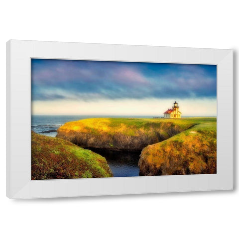 Coastal White Modern Wood Framed Art Print by Frates, Dennis