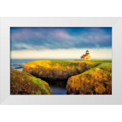 Coastal White Modern Wood Framed Art Print by Frates, Dennis