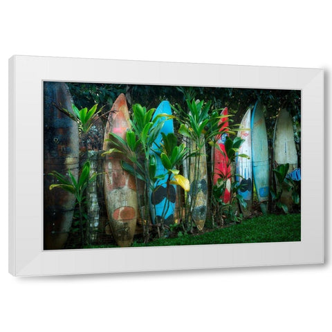 Line Up White Modern Wood Framed Art Print by Frates, Dennis