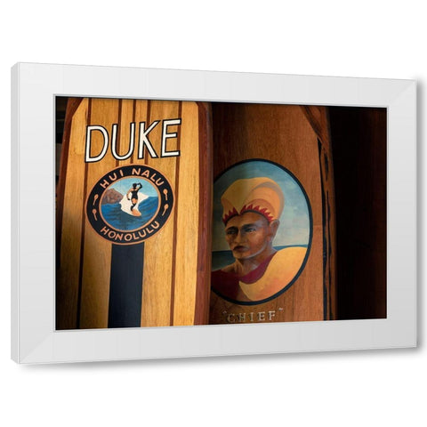 Surf Hawaii White Modern Wood Framed Art Print by Frates, Dennis