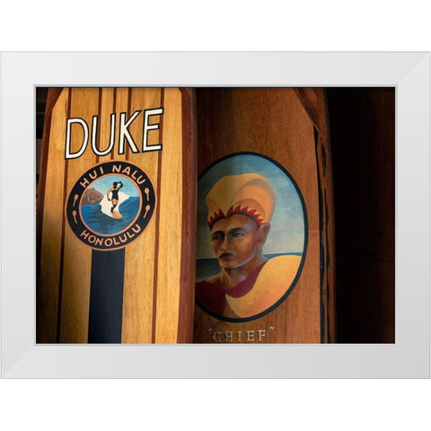 Surf Hawaii White Modern Wood Framed Art Print by Frates, Dennis