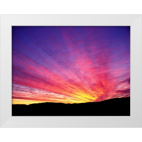 Hyper Color White Modern Wood Framed Art Print by Frates, Dennis