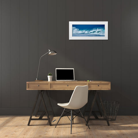 Wavering White Modern Wood Framed Art Print by Frates, Dennis