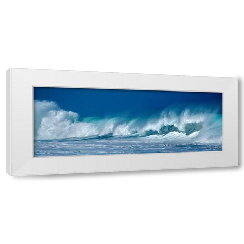 Wavering White Modern Wood Framed Art Print by Frates, Dennis