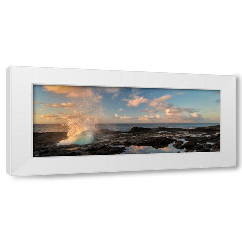 Crashing White Modern Wood Framed Art Print by Frates, Dennis