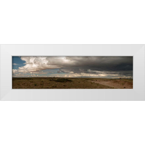 Cloudy Landscape White Modern Wood Framed Art Print by Frates, Dennis