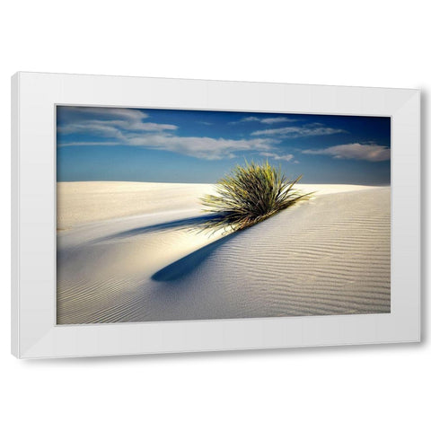 Dune White Modern Wood Framed Art Print by Frates, Dennis