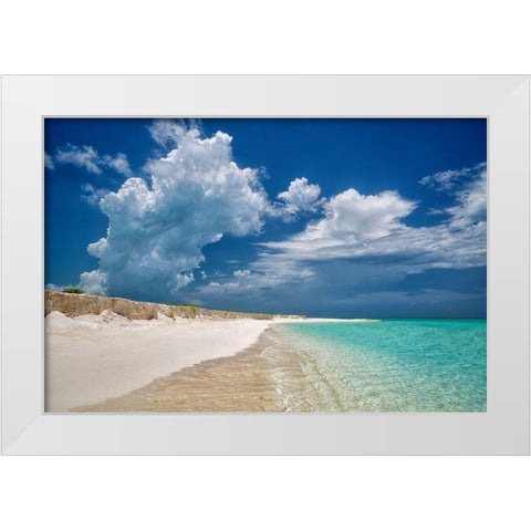 Dream Beach White Modern Wood Framed Art Print by Frates, Dennis