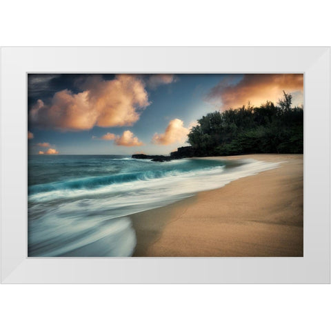 Tide White Modern Wood Framed Art Print by Frates, Dennis
