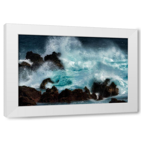 Crasher II White Modern Wood Framed Art Print by Frates, Dennis