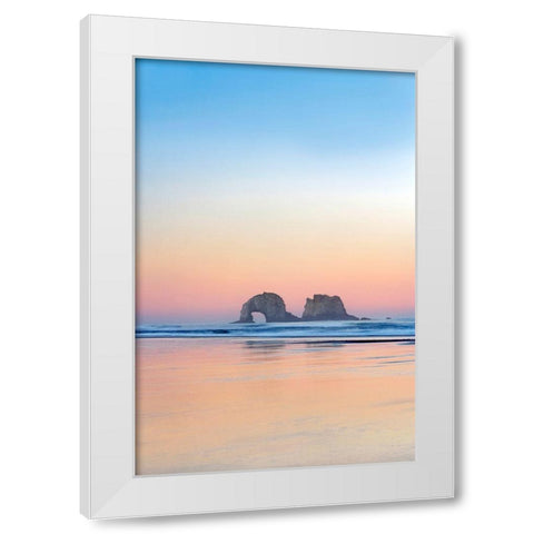 Soft Sunset White Modern Wood Framed Art Print by Frates, Dennis