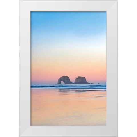Soft Sunset White Modern Wood Framed Art Print by Frates, Dennis
