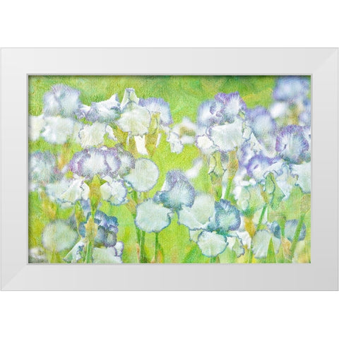 Lime Floral White Modern Wood Framed Art Print by Frates, Dennis