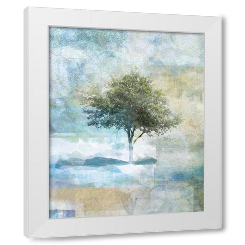 Tree Abstract II White Modern Wood Framed Art Print by JMB Designs