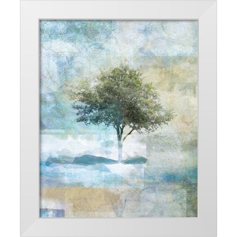 Tree Abstract II White Modern Wood Framed Art Print by JMB Designs
