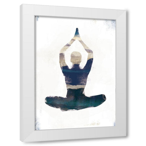 Praying White Modern Wood Framed Art Print by JMB Designs