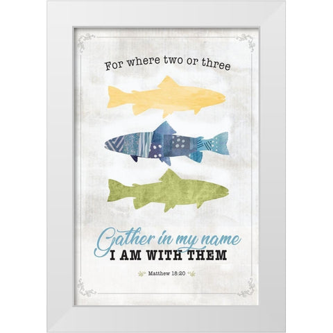 Im With Them White Modern Wood Framed Art Print by JMB Designs