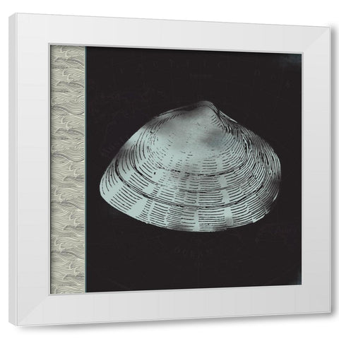 Seashell White Modern Wood Framed Art Print by JMB Designs