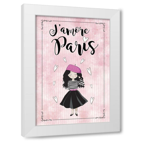 Jamore Paris White Modern Wood Framed Art Print by JMB Designs