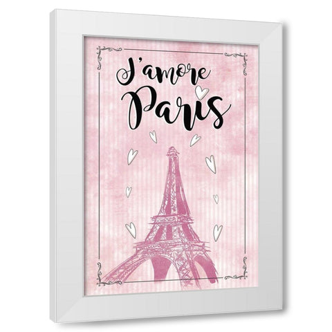 Jamore Paris White Modern Wood Framed Art Print by JMB Designs
