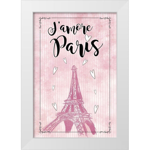 Jamore Paris White Modern Wood Framed Art Print by JMB Designs