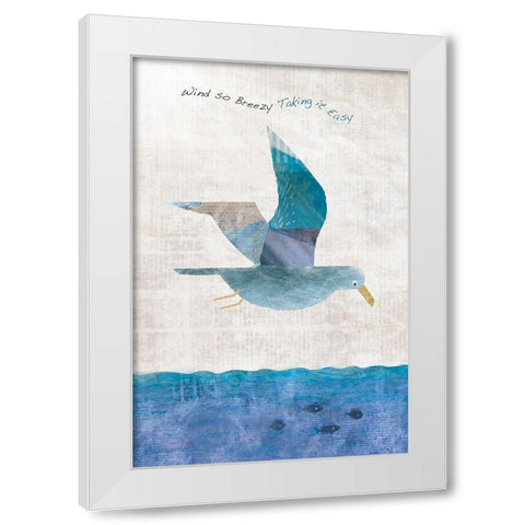 Take It Easy White Modern Wood Framed Art Print by JMB Designs