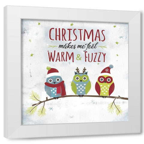 Warm and Fuzzy White Modern Wood Framed Art Print by JMB Designs