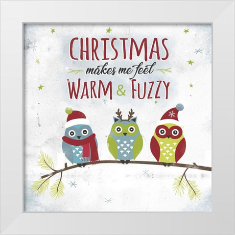 Warm and Fuzzy White Modern Wood Framed Art Print by JMB Designs