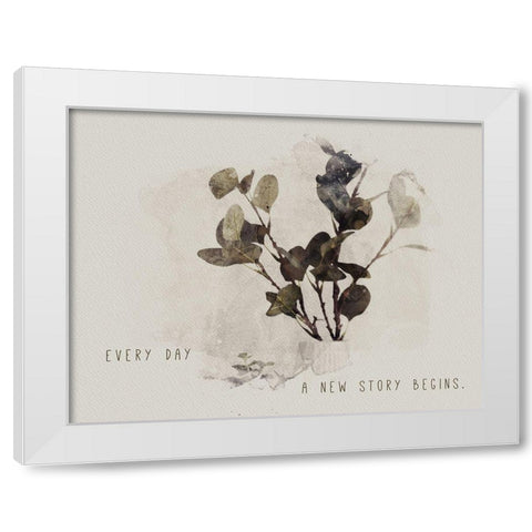 Every Day White Modern Wood Framed Art Print by JMB Designs